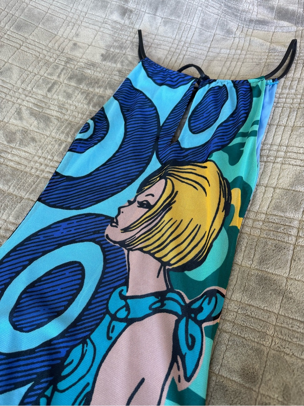 Vintage Morgan De Toi Graphic Mesh Maxi Dress